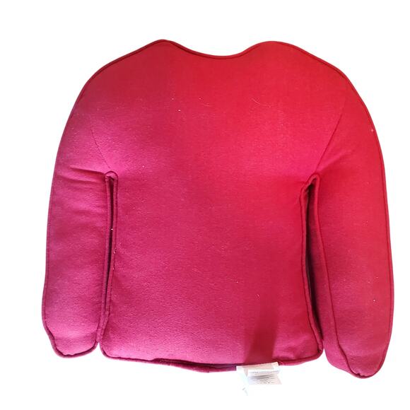 Cynthia Rowley Sweater Shaped Ski Theme Throw Pillow Red Ski House Winter - Picture 2 of 4